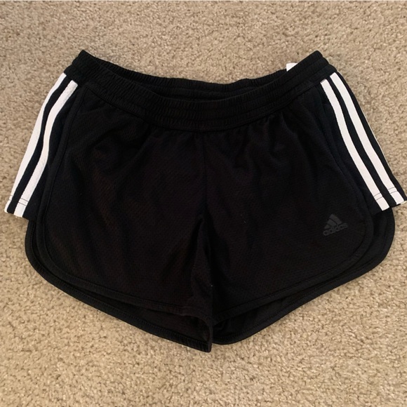 Adidas 3 Stripe Black Shorts - Picture 1 of 3